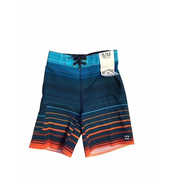 Billabong Board Shorts 5 boys Blue Pro Performance All Day Stripe NWT - Picture 2 of 4